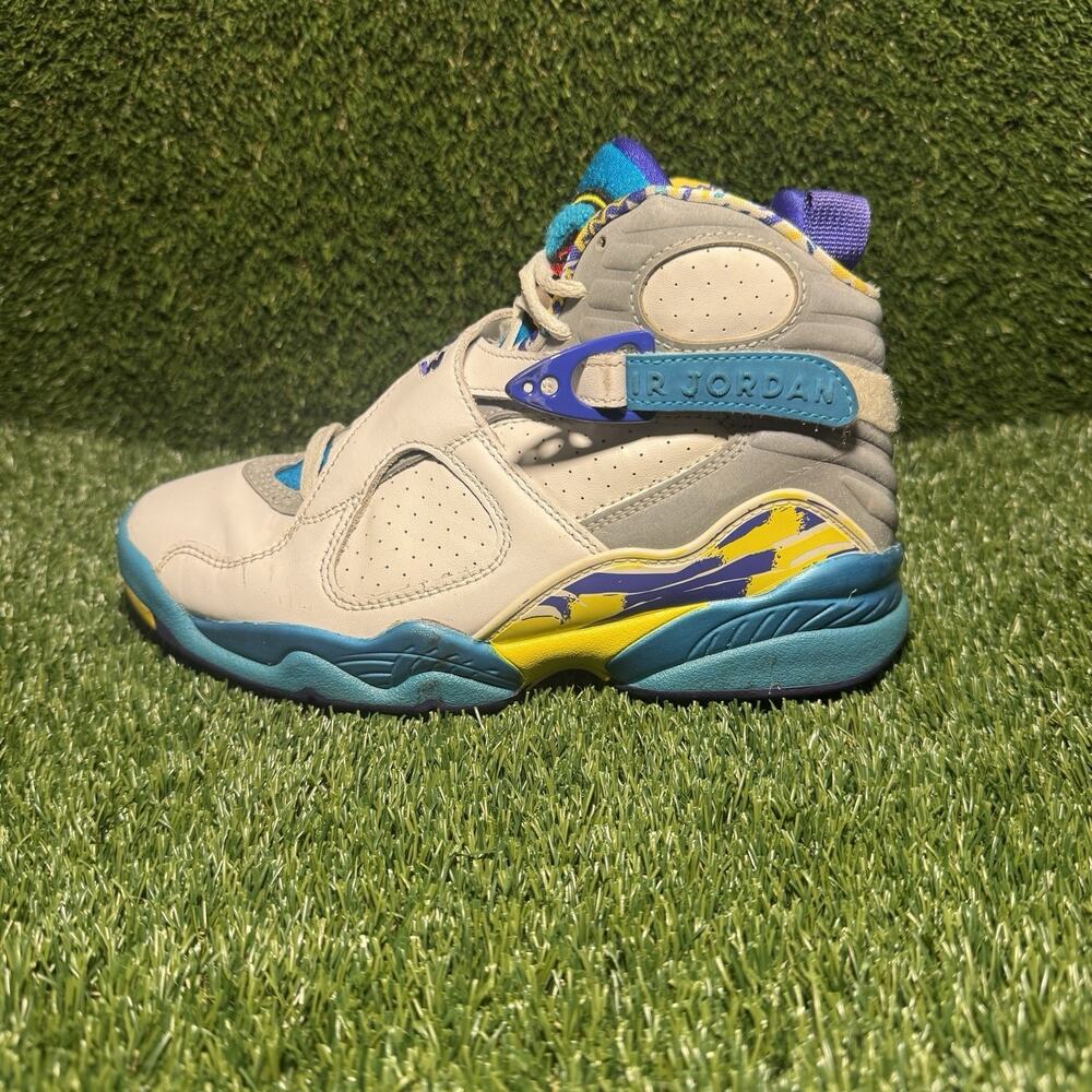 Size 6 - Air Jordan 8 Retro White Aqua W